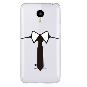 Защитный прозрачный силиконовый чехол с галстуком для Meizu M3 Note