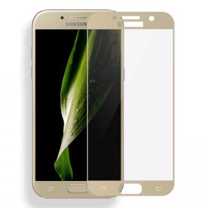 Защитное стекло 2.5D (3D) Full Cover на весь экран для Samsung Galaxy A7 2017 (A720) – Gold