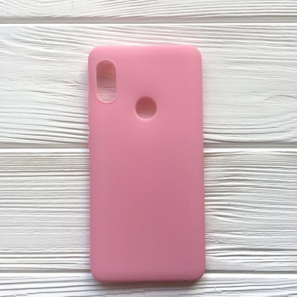 Матовый силиконовый TPU чехол для Xiaomi Redmi Note 5 / 5 Pro (Розовый)