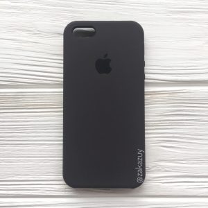 Оригинальный чехол Silicone Case с микрофиброй для Iphone 5 / 5s / SE №19 (Dark Brown)