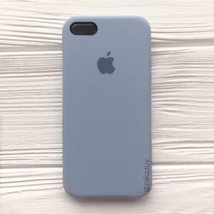 Оригинальный чехол Silicone Case с микрофиброй для Iphone 5 / 5s / SE №15 (Lilac cream)