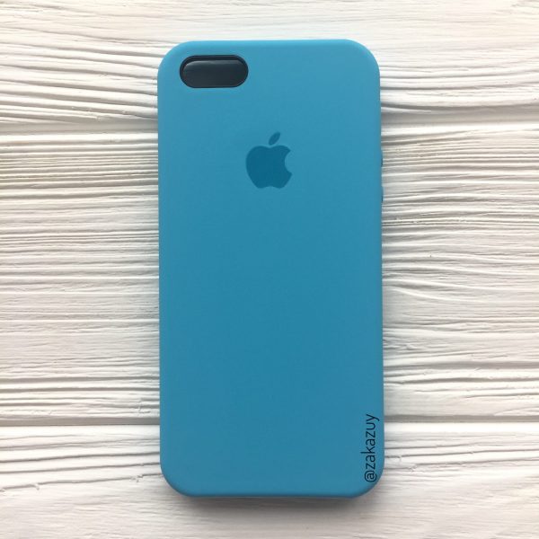 Оригинальный чехол Silicone Case с микрофиброй для Iphone 5 / 5s / SE №20 (Royal Blue)