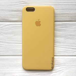 Оригинальный чехол Silicone Case с микрофиброй для Iphone 6 Plus / 6s Plus №13 (Yellow)