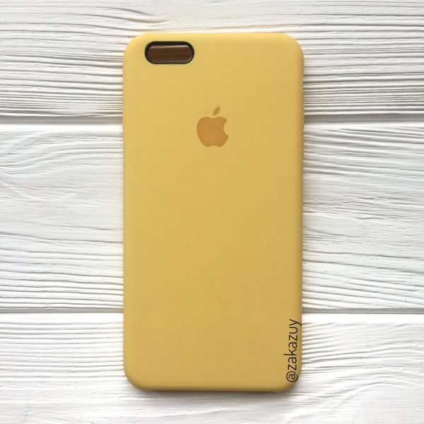 Оригинальный чехол Silicone Case с микрофиброй для Iphone 6 / 6s №13 (Yellow)