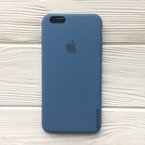 Оригинальный чехол Silicone Case с микрофиброй для Iphone 6 Plus / 6s Plus №36 (Azure)