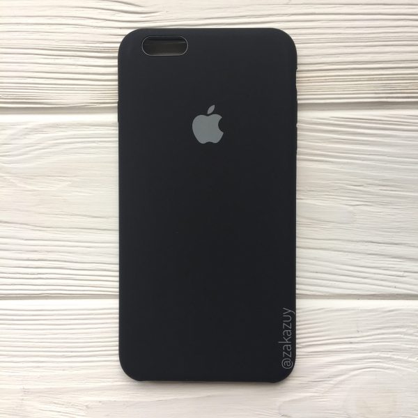 Оригинальный чехол Silicone Case с микрофиброй для Iphone 6 Plus / 6s Plus  №7 (Black)
