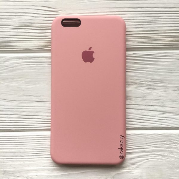 Оригинальный чехол Silicone Case с микрофиброй для Iphone 6 Plus / 6s Plus  №14 (Light Pink)