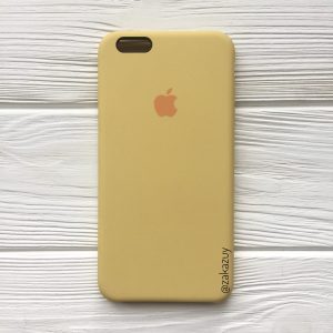 Оригинальный чехол Silicone Case с микрофиброй для Iphone 6 Plus / 6s Plus (Light Yellow)