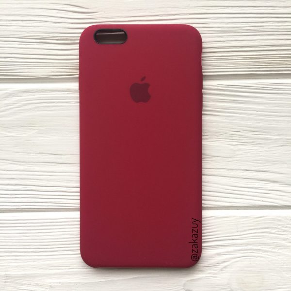 Оригинальный чехол Silicone Case с микрофиброй для Iphone 6 / 6s №4 (Rose Red)