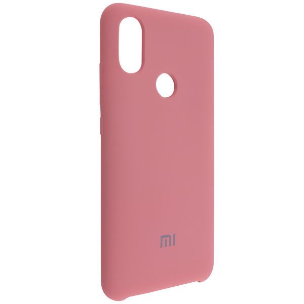Оригинальный чехол Silicone Case с микрофиброй для Xiaomi Mi 6X / Mi A2 – Pink