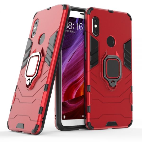 Ударопрочный чехол Transformer Ring под магнитный держатель для Xiaomi Redmi Note 5 Pro / Note 5 (Red)