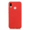 Матовый силиконовый TPU чехол для Huawei P20 Lite (Красный)