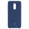 Оригинальный чехол Silicone case с микрофиброй для Xiaomi Redmi 5 Plus (Синий)
