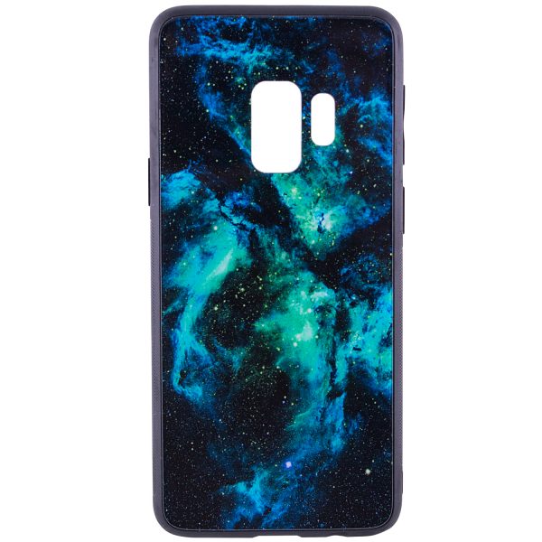 TPU+Glass чехол Космос для Samsung Galaxy S9 (Green)