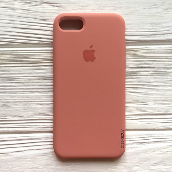 Оригинальный чехол Silicone Case с микрофиброй для Iphone 7 / 8 / SE (2020) №25 (Flamingo)