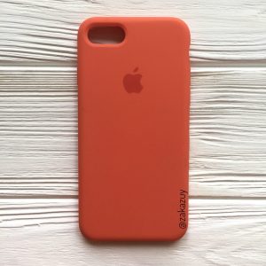 Оригинальный чехол Silicone Case с микрофиброй для Iphone 7 / 8 / SE (2020) №11 (Light Orange)