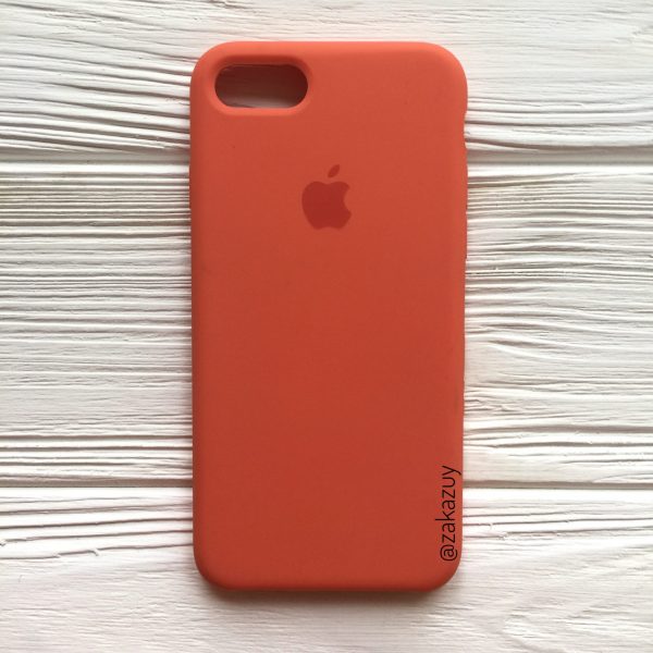 Оригинальный чехол Silicone Case с микрофиброй для Iphone 7 / 8 / SE (2020) №11 (Light Orange)