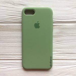 Оригинальный чехол Silicone Case с микрофиброй для Iphone 7 / 8 / SE (2020) (Light Green)