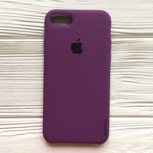 Оригинальный чехол Silicone Case с микрофиброй для Iphone 7 / 8 / SE (2020) №28 (Purple)