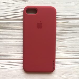 Оригинальный чехол Silicone Case с микрофиброй для Iphone 7 / 8 / SE (2020) №24 (Rouge)