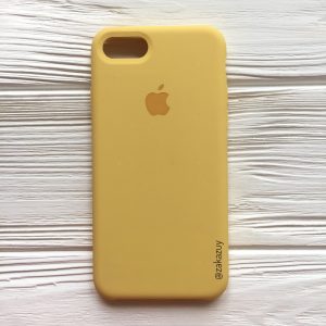 Оригинальный чехол Silicone Case с микрофиброй для Iphone 7 / 8 / SE (2020) №13 (Yellow)
