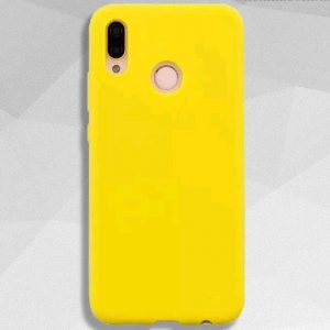 Матовый силиконовый TPU чехол на Huawei P Smart Plus / Nova 3i (Yellow)