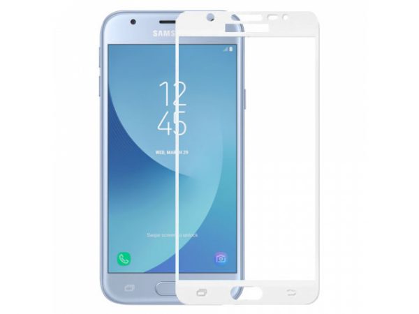 Защитное стекло 2.5D (3D) Full Cover Premium Tempered на весь экран для Samsung Galaxy J3 2017 (J330) – White