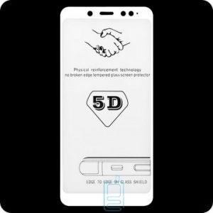 Защитное стекло 5D Premium Full Glue на весь экран для Xiaomi Redmi Note 5 / 5 Pro – White