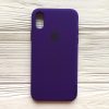 Оригинальный чехол Silicone Case с микрофиброй для Iphone X / XS №2 (Ultra Violet)
