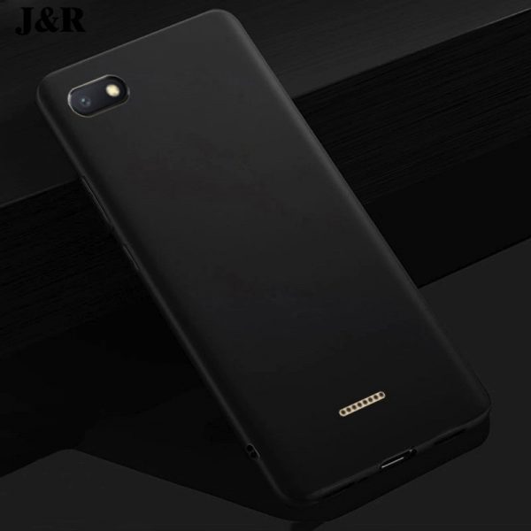 Матовый силиконовый TPU чехол на Xiaomi Redmi 6A (Black)