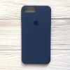 Оригинальный чехол Silicone Case с микрофиброй для Iphone 7 Plus / 8 Plus №22 (Dark Blue)