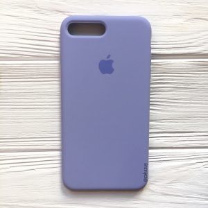 Оригинальный чехол Silicone Case с микрофиброй для Iphone 7 Plus / 8 Plus №39 (Lilac)