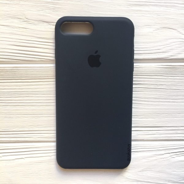 Оригинальный чехол Silicone Case с микрофиброй для Iphone 7 Plus / 8 Plus №9 (Navy Blue)