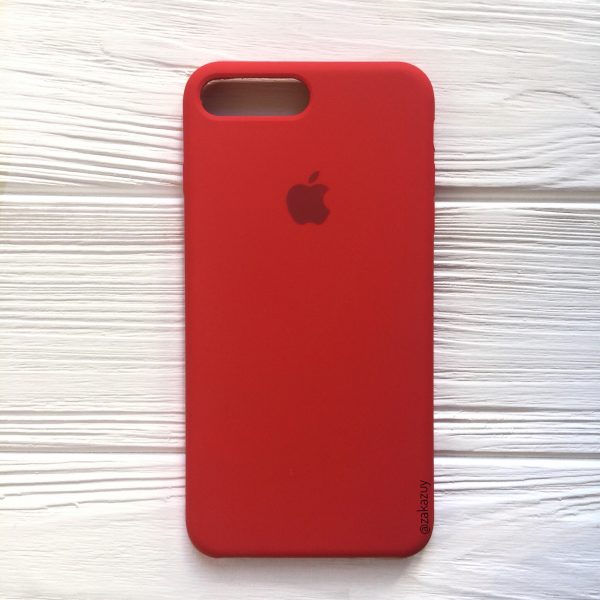 Оригинальный чехол Silicone Case с микрофиброй для Iphone 7 Plus / 8 Plus №5 (Red)