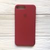 Оригинальный чехол Silicone Case с микрофиброй для Iphone 7 Plus / 8 Plus №24 (Rouge)