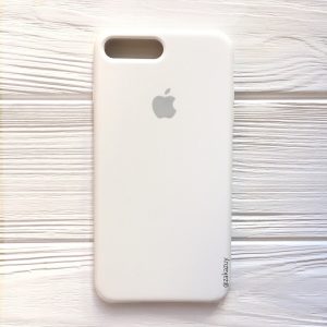 Оригинальный чехол Silicone Case с микрофиброй для Iphone 7 Plus / 8 Plus №6 (White)