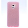 Силиконовый (TPU+PC) чехол Shine с блестками для Samsung A530 Galaxy A8 2018 (Розовый)