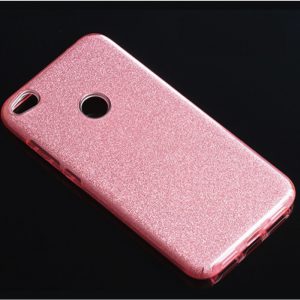 Cиликоновый (TPU+PC) чехол Shine с блестками  для Huawei P8 Lite 2017 (Pink)