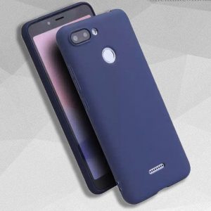 Матовый силиконовый TPU чехол на Xiaomi Redmi 6 / Redmi 6A (Синий)