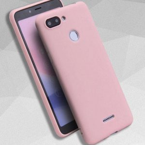 Матовый силиконовый TPU чехол на Xiaomi Redmi 6 / Redmi 6A (Розовый)