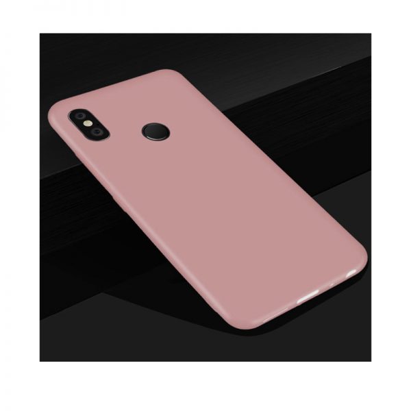 Матовый силиконовый TPU чехол на Xiaomi Redmi 6 Pro / Mi A2 Lite (Розовый)