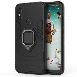 Ударопрочный чехол Transformer Ring под магнитный держатель для Xiaomi Redmi Note 6 Pro (Black)