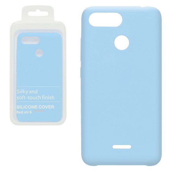 Оригинальный чехол Silicone Cover 360 с микрофиброй для Xiaomi Redmi 6 / Redmi 6A (Blue)