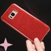 Силиконовый (TPU+PC) чехол с блестками Samsung G955 Galaxy S8 Plus (Красный)