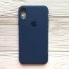 Оригинальный чехол Silicone Case с микрофиброй для Iphone XR №22 (Dark Blue)