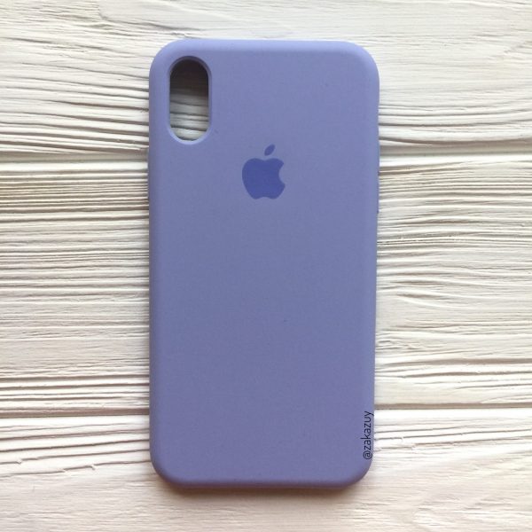 Оригинальный чехол Silicone Case с микрофиброй для Iphone XR №39 (Lilac)