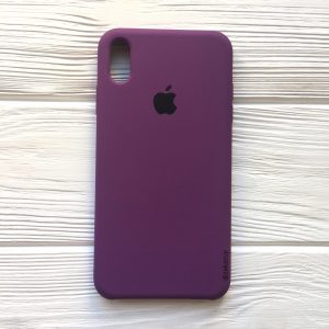 Оригинальный чехол Silicone Case с микрофиброй для Iphone XS Max №28 (Purple)