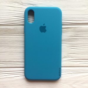 Оригинальный чехол Silicone Case с микрофиброй для Iphone XS Max №20 (Royal Blue)