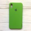 Оригинальный чехол Silicone Case с микрофиброй для Iphone XS Max №27 (Ultra Green)