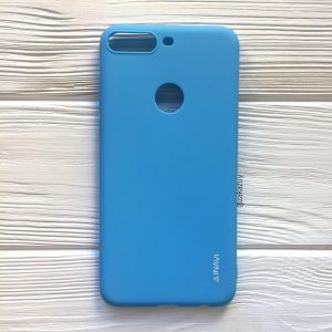 Матовый силиконовый TPU чехол на Huawei Y7 Prime 2018 / Honor 7C Pro (Голубой)